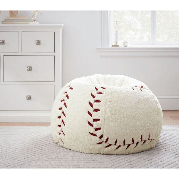 Pottery Barn Kids Anywhere Beanbag™, Sherpa Baseball Cover Only - Picture 2 of 5